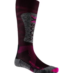 Hot Chaussettes Ski Energizer Lt 4.0 Wmn Black Fluo Pink Stone Grey Melange Chaussettes Ski