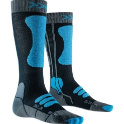 Online Chaussettes Ski Junior 4.0 Anthracite Melange Galactic Blue Chaussettes Ski