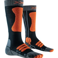 Chaussettes Ski<X Socks Chaussettes Ski Junior 4.0 Anthracite Melange X-Orange