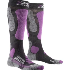 Chaussettes Ski<X Socks Chaussettes Ski Touring Silver 4.0 Wmn Anthracite Melange Magnolia