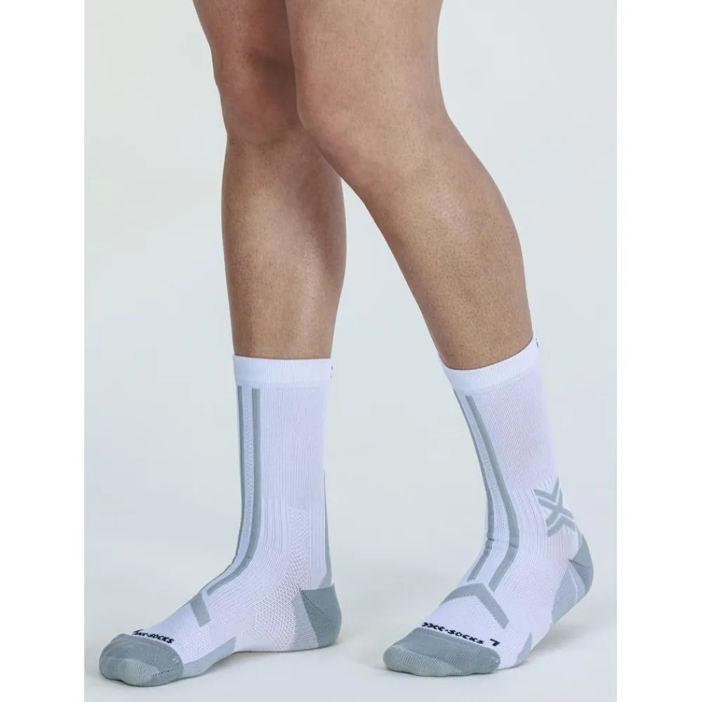 New Chaussettes Trail Run Discover Crew Arctic White Pearl Grey Chaussettes Trail
