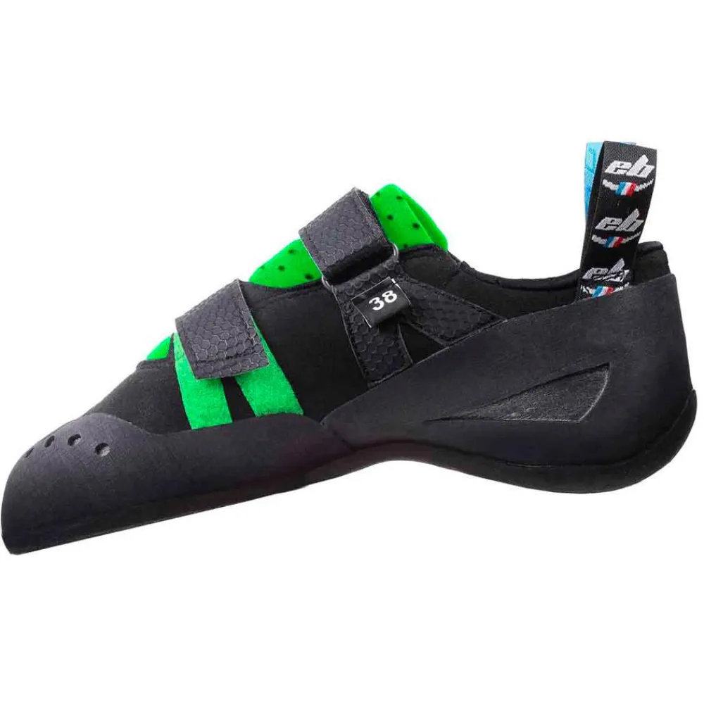 New Chaussons d'escalade Electron Noir Vert Chaussons Escalade