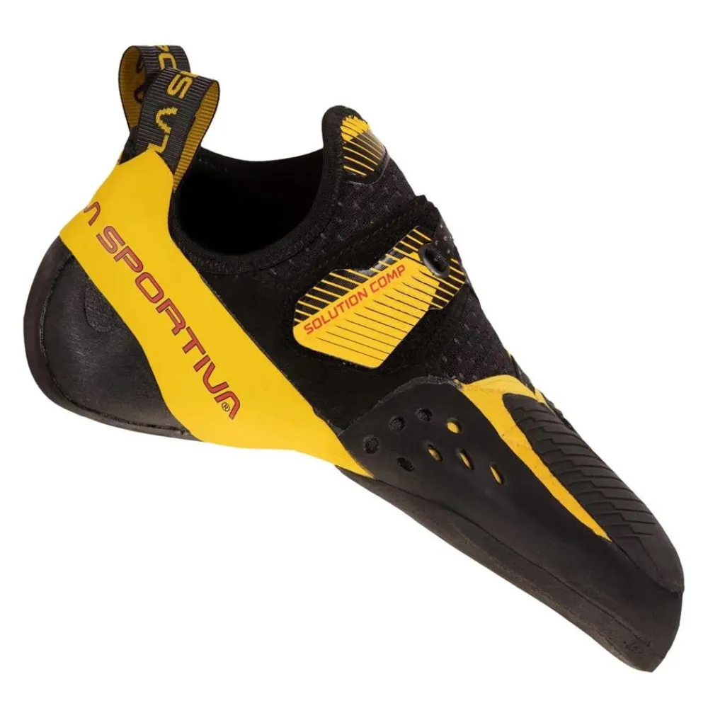 Chaussons Escalade<La Sportiva Chaussons d'escalade Solution Comp Black Yellow