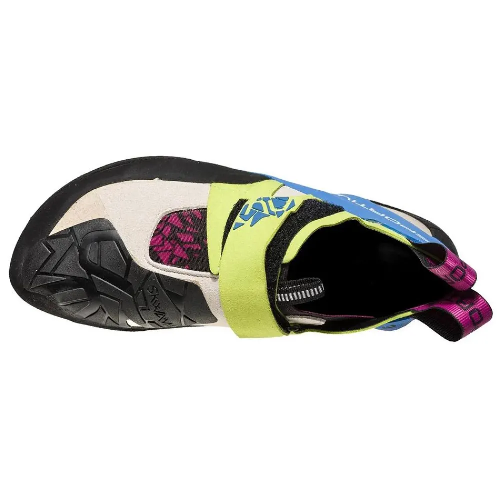 Chaussons Escalade<La Sportiva Chaussons d'escalade Skwama Woman Apple Green Cobalt Blue