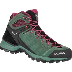 Chaussures Rando Femme<Salewa Chaussures de randonnée Alp Mate Mid WP Wmn Duck Green Rhododendon