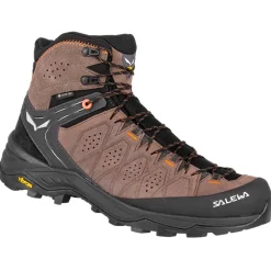 Chaussures Rando Homme<Salewa Chaussures de randonnée Alp Trainer 2 Mid Gore-Tex Wallnut Fluo Orange