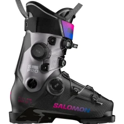 Chaussures Femme<Salomon Chaussures de Ski S/Pro Supra Dual Boa 115 W Black Hematite Metal Beetroot Purple