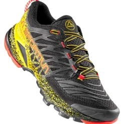 Outlet Chaussures de trail Akasha II Black Yellow Homme Chaussures Trail Homme