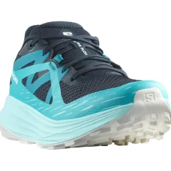 Discount Chaussures de trail Ultra Flow W Carbon Peacock Blue White Femme Chaussures Trail Femme