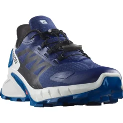 Chaussures Trail Homme<Salomon Chaussures de trail Supercross 4 Blue Print Black Lapis Blue