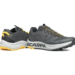 Hot Chaussures de trail Spin Planet Anthracite Saffron Homme Chaussures Trail Homme