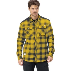 Online Chemise de rando Svalbard Flannel M's Golden Palm Chemise Randonnée|Polo - Chemise
