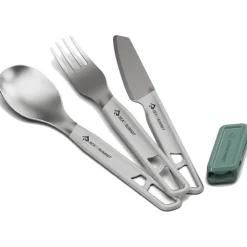 Clearance Couverts Detour Stainless Steel Cutlery Set 3 Grey Vaisselle Camping