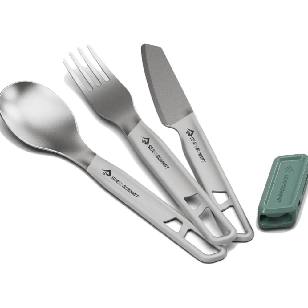 Clearance Couverts Detour Stainless Steel Cutlery Set 3 Grey Vaisselle Camping