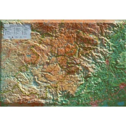 Carte 3D<3DMAP Cévennes et Grands Causses + Cadre