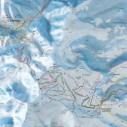 Carte 3D<Deniveles Domaine Le Lioran + Cadre