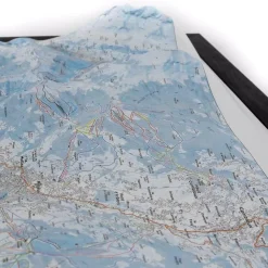 Carte 3D<Deniveles Domaine Megeve - Saint-Gervais - Combloux + Cadre