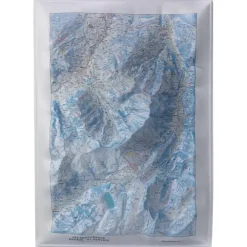 Domaines Contamines Montjoie - Saint-Gervais-les-Bains + Cadre Carte 3D
