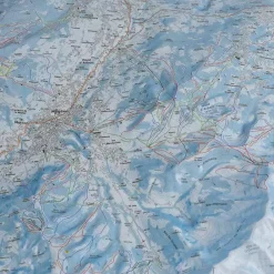Domaines Contamines Montjoie - Saint-Gervais-les-Bains + Cadre Carte 3D