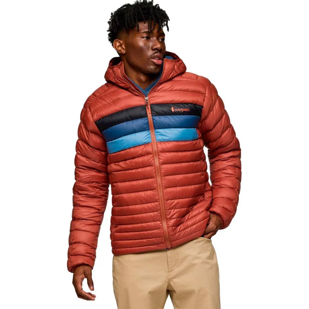 Clearance Doudoune Fuego Down Hooded Jacket Nutmeg Stripes Homme Doudoune Homme|Blouson - Parka