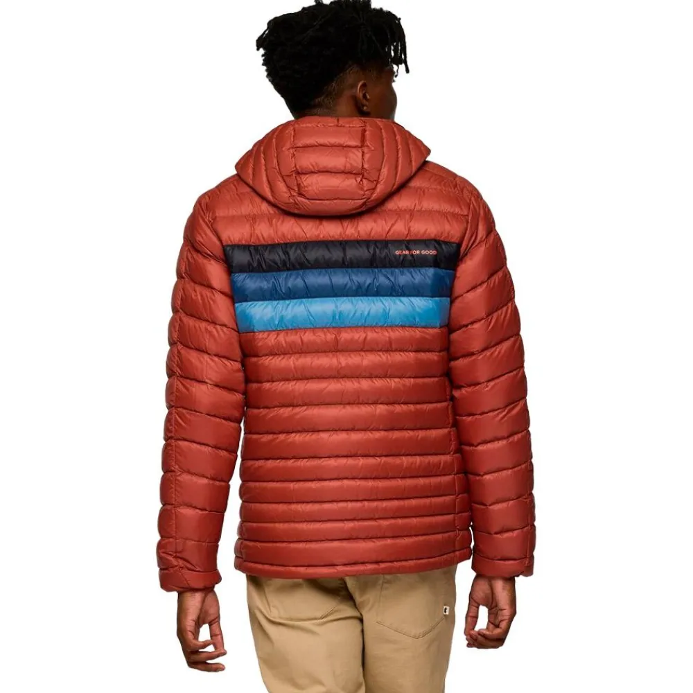 Clearance Doudoune Fuego Down Hooded Jacket Nutmeg Stripes Homme Doudoune Homme|Blouson - Parka