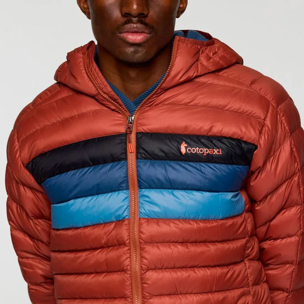 Clearance Doudoune Fuego Down Hooded Jacket Nutmeg Stripes Homme Doudoune Homme|Blouson - Parka