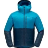 Doudoune Homme|Doudoune Alpinisme<Norrona Doudoune Falketind Thermo60 Hood M's Haiwaiian Surf indigo