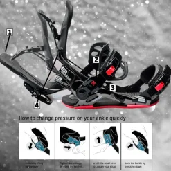 Chaussage Rapide<Gnu Fix Snowboard Psych Black