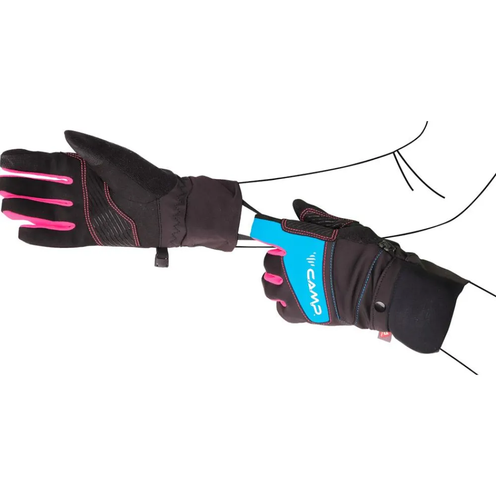 Gants De Ski Femme<C.A.M.P. Gant G Comp Warm Lady Black Light Blue Fuchsia