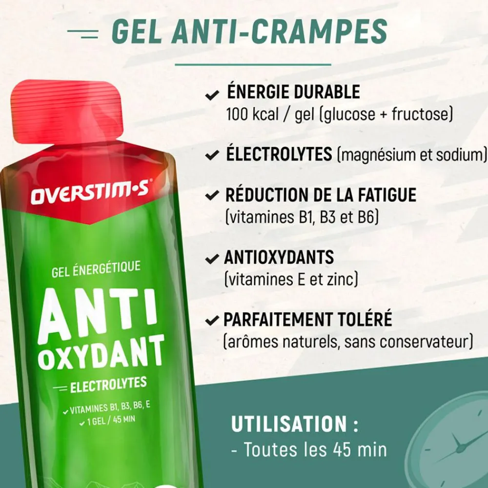 Compote Énergétique|Entrainement<Overstims Gel Energétique Antioxydant 34 g. Citron