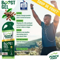 New Gel Energétique Gel Boost Coup De Fouet 40 g Caféine Cola Compote Énergétique|Entrainement
