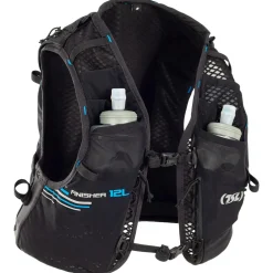 Sale Gilet Trail Finisher 12 + 2 Flasks Souples 500 ml Black Blue Gilet De Trail