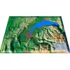 Carte 3D<3DMAP Jura & Léman + Cadre