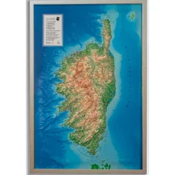 Carte 3D<3DMAP La Corse + Cadre