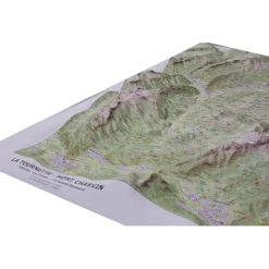 Carte 3D<Deniveles La Tournette & Mont Charvin + Cadre