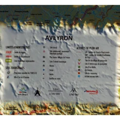 Carte 3D<3DMAP L'Aveyron + Cadre