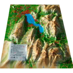 Carte 3D<3DMAP Le Lac D'annecy + Cadre