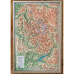 Carte 3D<3DMAP Le Massif Des Ecrins + Cadre
