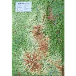 Carte 3D<3DMAP Le Parc Naturel Régional des Volcans d'Auvergne + Cadre