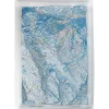 Carte 3D<Deniveles Les 3 Vallées - Courchevel/Méribel + Cadre