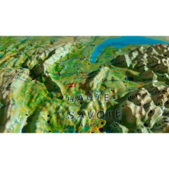 Carte 3D<3DMAP Les Alpes Françaises Et Ses Massifs Alpins + Cadre