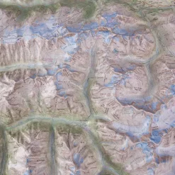 Hot Les Ecrins Nord + Cadre Carte 3D
