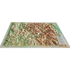Carte 3D<3DMAP Les Hautes-Alpes + Cadre
