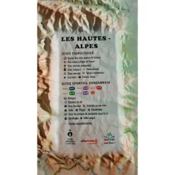 Carte 3D<3DMAP Les Hautes-Alpes + Cadre