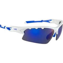 Lunettes Trail|Lunettes Trail-Running<AZR Lunettes de soleil Huez Blanche Vernie Bleue Photochromique Bleue