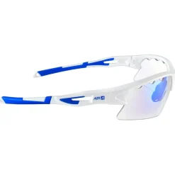 Lunettes Trail|Lunettes Trail-Running<AZR Lunettes de soleil Huez Blanche Vernie Bleue Photochromique Bleue