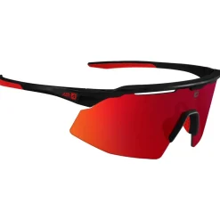 Lunettes Femme|Lunettes Trail<AZR Lunettes de soleil Iseran Noire Mate Rouge Multicouche Rouge