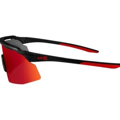 Lunettes Femme|Lunettes Trail<AZR Lunettes de soleil Iseran Noire Mate Rouge Multicouche Rouge