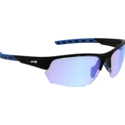 Lunettes Trail|Lunettes Trail-Running<AZR Lunettes de soleil Izoard Noire Mate Bleue Photochromique Irisé Bleu