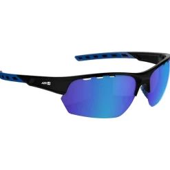 Lunettes Trail|Lunettes Trail-Running<AZR Lunettes de soleil Izoard Noire Mate Bleue Photochromique Irisé Bleu
